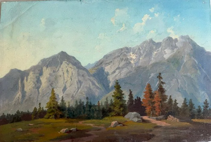 Johann Wihelm Schirmer (1807-1863), Attributed to - Paysage alpin