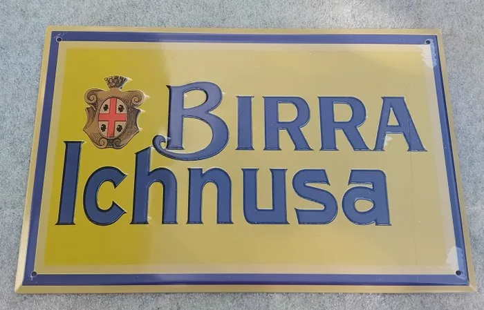 ICHNUSA BEER - Advertising sign - Metal