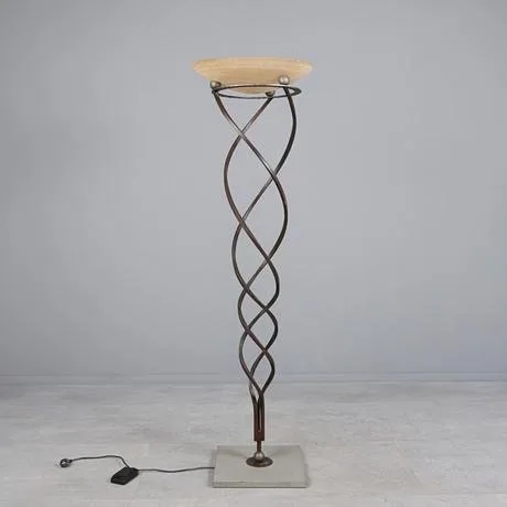Floor lamp - Metal, Glass, Stone