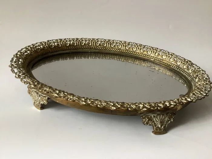 Salver - Bronze Vanity Tray - Gilt bronze - Empire-style table centerpiece
