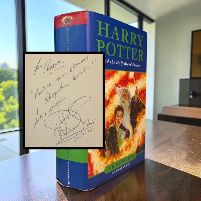 J.K. Rowling / and inscribed by actor Warwick Davis - Harry Potter And The Half-Blood Prince - 2005