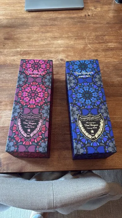 Dom Pérignon, Damien Hirst 2018 & 2010 - Champagne Brut, Rosé - 2 Bottles (0.75L)