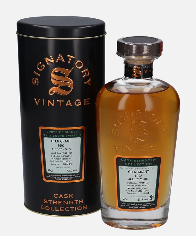 Glen Grant – 1992 20 Year Old Signatory Vintage Scotch Whisky Co. Cask Strength Collection