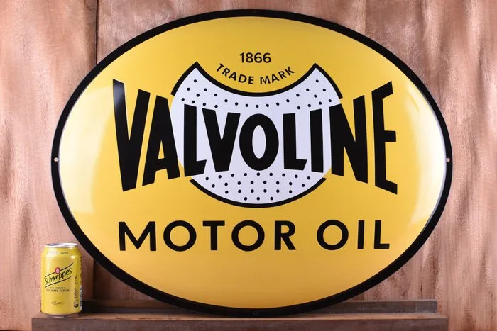Sign - Valvoline - Valvoline emblem; enamel sign - endures time! flamboyant!