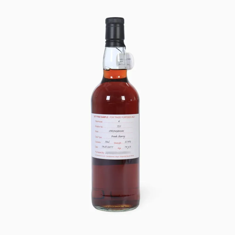 Springbank – 14 Year Old (2011) Duty Paid Sample (Fresh Sherry)