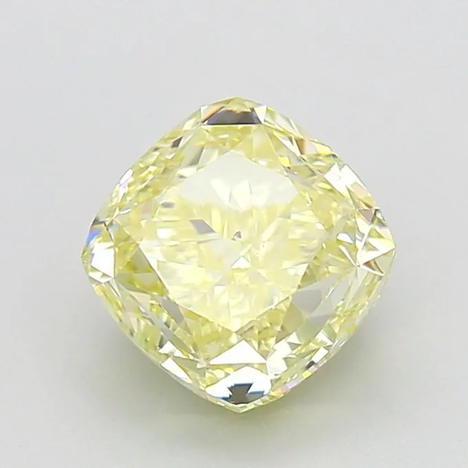 1 pcs Diamond (Natural coloured) - 2.01 ct - Cushion - Fancy light Brownish Yellow - SI1 - Gemological Institute of America (GIA)