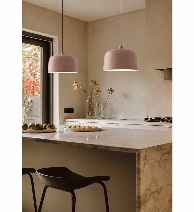Luceplan - Archirivolto - Hanging lamp - Zile 40cm - Steel, PLA - Matt brick red