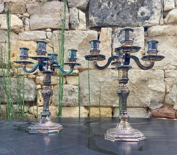 Christofle, Gallia - Candlestick Dupérier (2) - Silverplated