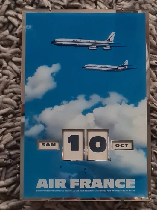 Albert Gerrer Mulhouse Air France perpetual calendar - 1960-1970