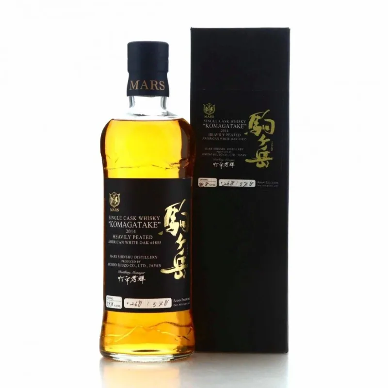 Mars Komagatake 2014 Heavily Peated Single American White Oak Cask #1855 Singapore Exclusive Japanese Single Malt Whisky (2017)