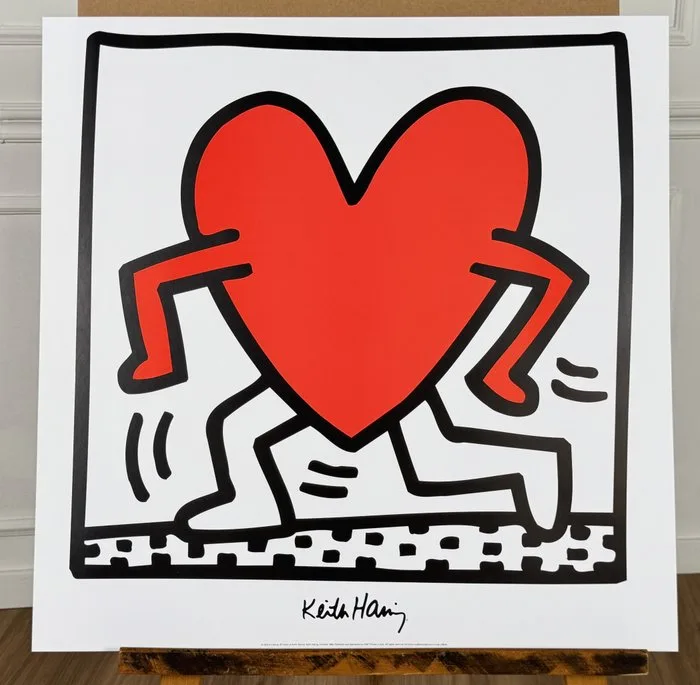Keith Haring - Red Running Heart - "Ed. LEM" - XL