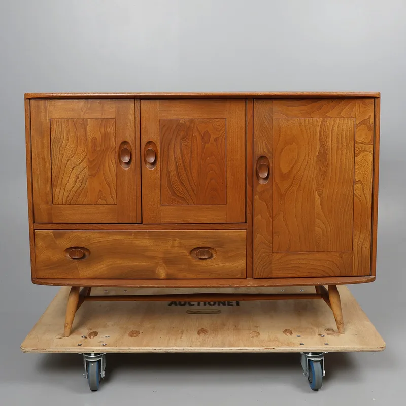 Ercol Windsor Elm and Beech Sideboard, Model 366