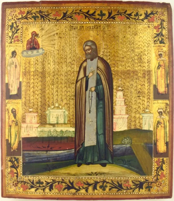 Icon - Saint Serafim Sarovskiy - Wood