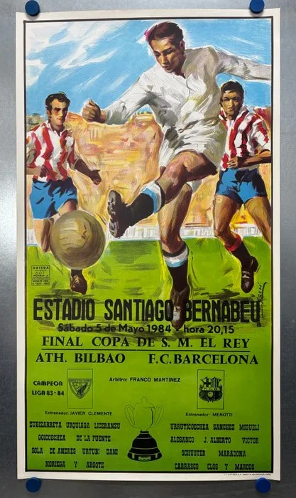 Donat Sauri - FC Barcelona - Ath. Bilbao vs F. C. Barcelona, Copa de S.M. El Rey, Final - Diego Armando Maradona - 1984