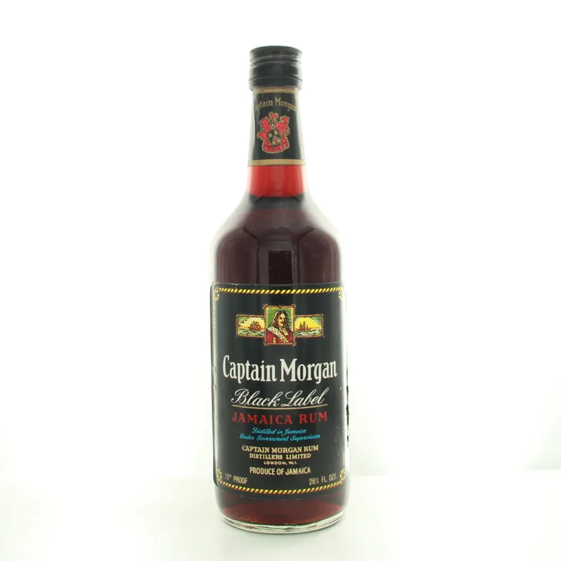 Captain Morgan Black Label Rum (1970s Edition) (75.7cl, 70 Proof%)