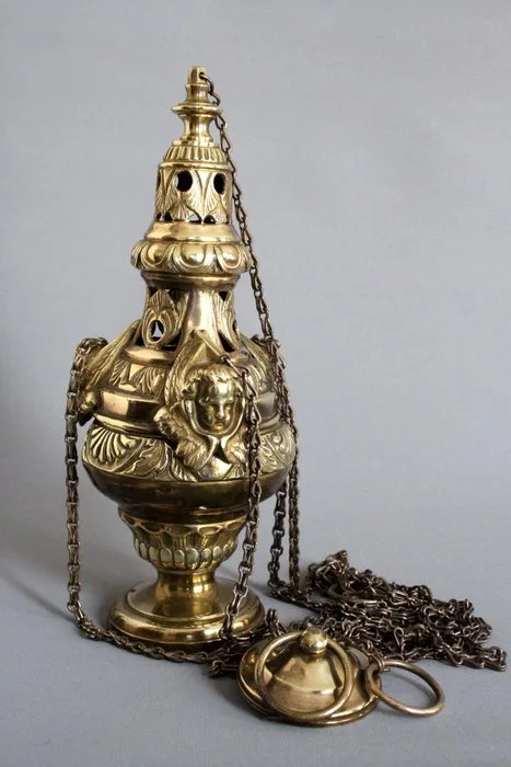 Censer - Brass, Bronze - Antique incense burner
