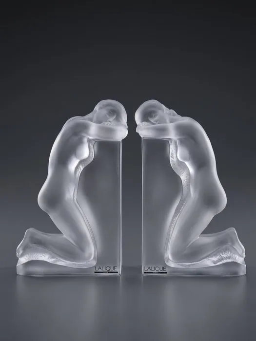 Lalique - Marc Lalique - Bookends (2) - Reverie - Crystal