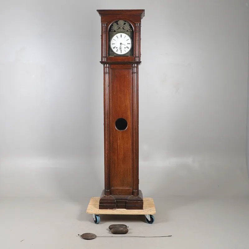 An Oak 8 Day Long Case Clock