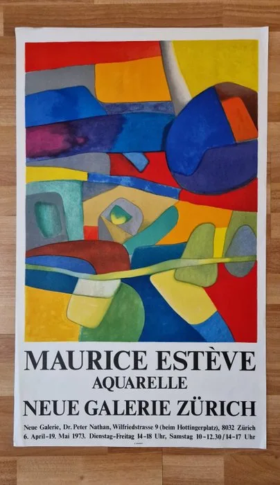 Maurice Estève - Mourlot - Maurice Estève – "Aquarelle" – Neue Galerie Zürich – 1973