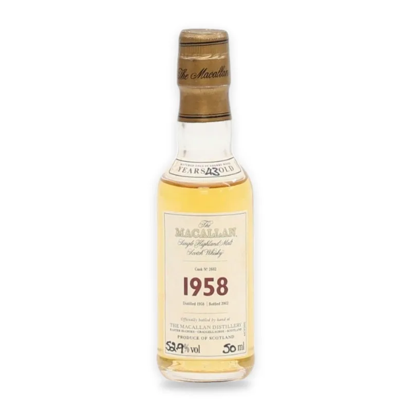 Macallan – 43 Year Old 1958 - Fine and Rare #2682 (5cl) (5cl, 52.9%)
