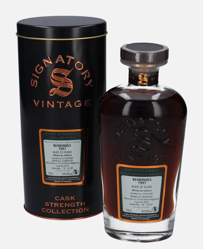Benrinnes – 1997 20 Year Old Signatory Vintage Scotch Whisky Co. Cask Strength Collection