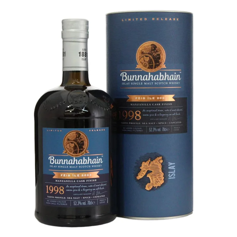 Bunnahabhain – 1998 Manzanilla Cask Finish (70cl, 52.30%)