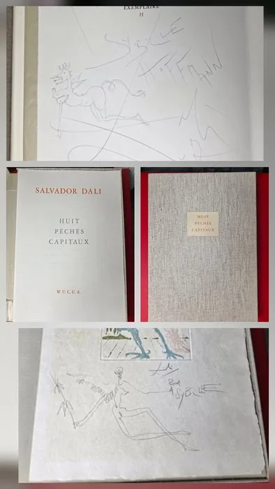 Salvador Dali - Huit Péchés Capitaux [With two Original Drawings] - 1967