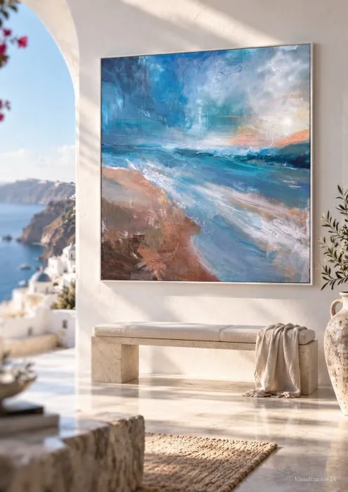 Rhul Rodríguez (1981, Jaén, España). - Entre el cielo y el Mar - 106 × 110 cm - XL
