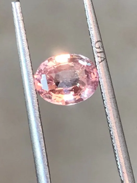 1 pcs Orange, Pink Sapphire padparadscha - 1.13 ct - Gemological Institute of America (GIA)