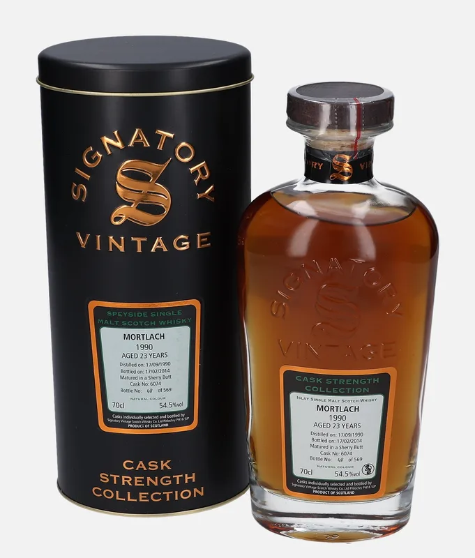 Mortlach – 1990 23 Year Old Signatory Vintage Scotch Whisky Co. Cask Strength Collection