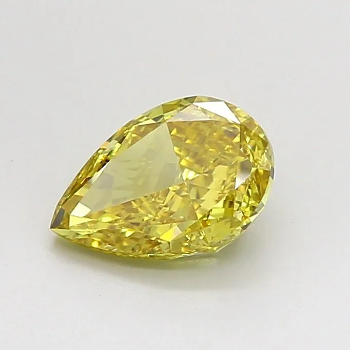 1 pcs Diamond (Natural coloured) - 1.00 ct - Pear - Fancy deep Brownish Yellow - VS2 - Gemological Institute of America (GIA)