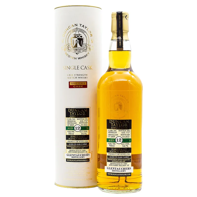 Duncan Taylor Glentauchers Aged 12 Years 2009/2022 Cask 85900534 (70cl, 54.7%)
