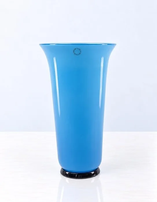 Venini - Vase - Anni Trenta - Glass - Blue-shirted