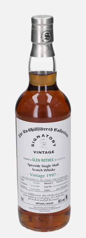 Glenrothes – 1997 18 Year Old Signatory Vintage Scotch Whisky Co. The Un-Chillfiltered Collection
