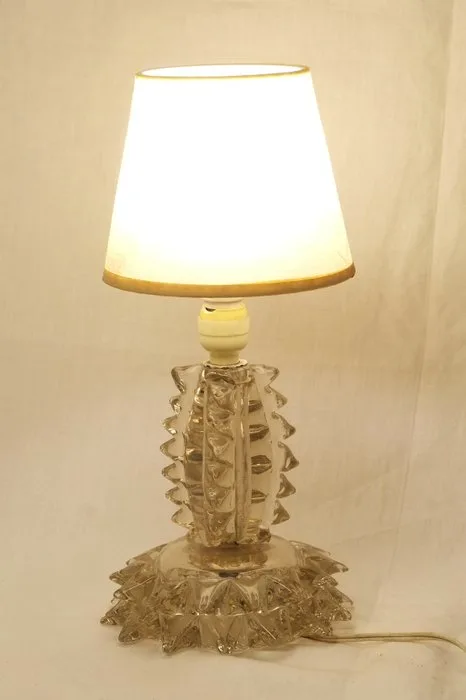 Table lamp - Table lamp in Murano glass Rostrato - Crystal