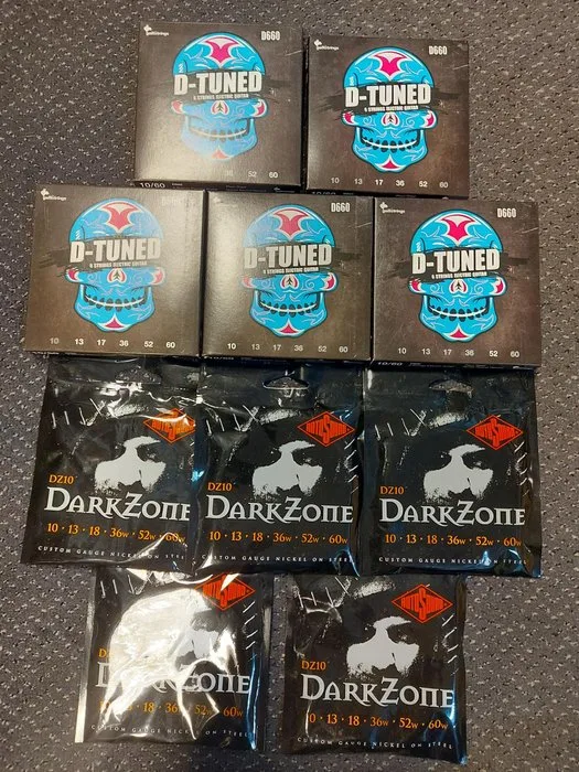 Rotosound Drop-D - 10 Sets Strings Drop-D-tuned Darkzone - Electric guitar