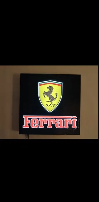 Ferrari aluminum illuminated sign