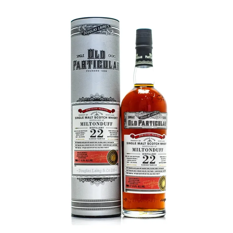Miltonduff – 22 Year Old 1992 Douglas Laing Old Particular Single Refill Sherry Butt DL 10592 (70cl, 51.5%)