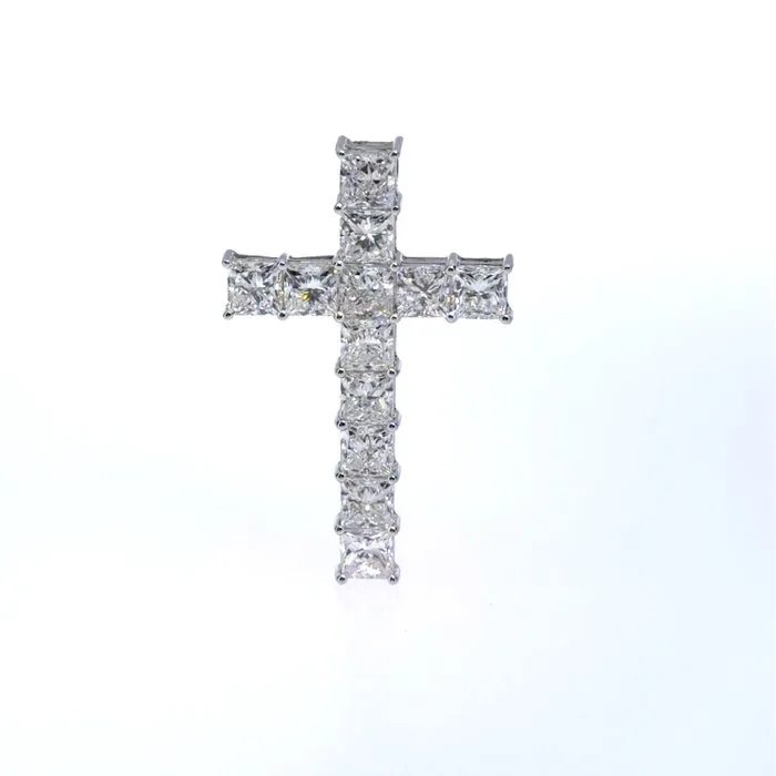 Pendant - 14 kt. White gold - 3.04ct. tw. Diamond (Lab-grown)