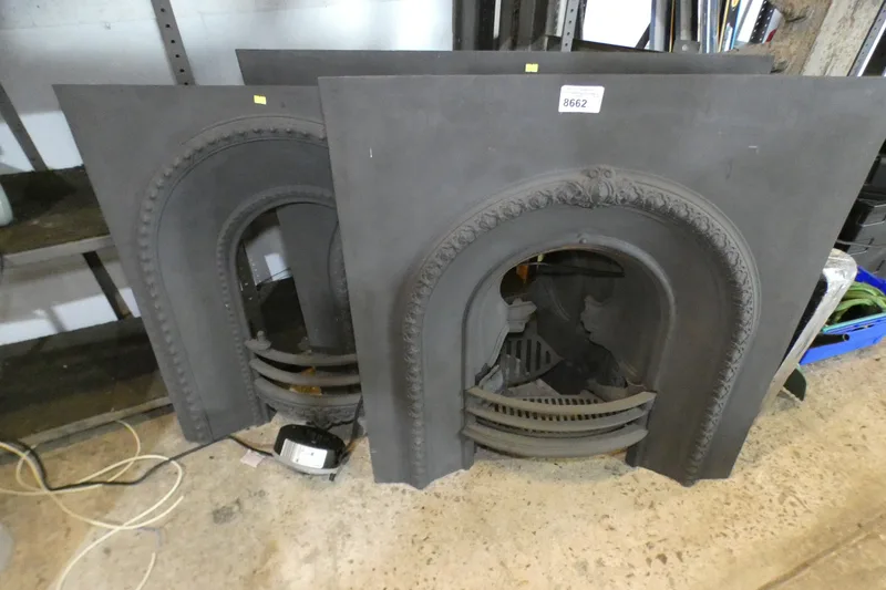 VAT 3 x Various metal fire surrounds to include 1 at approx