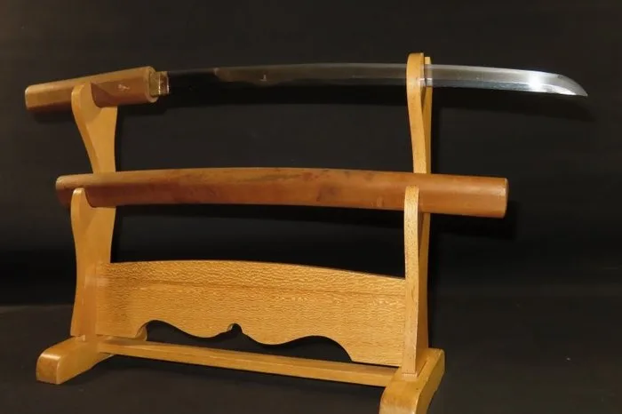 Sword - Tamahagane - A7-171 Wakizashi w/White Sheath - Japan - Edo Period (1600-1868)