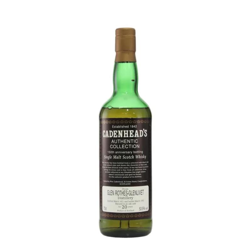 Glenrothes – 1971 Cadenhead's Authentic Collection 20 Year Old - 150th Anniversary