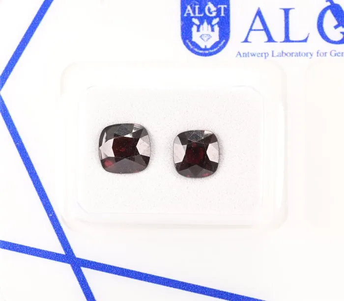 2 pcs Red, Orange Spinel - 2.42 ct - Antwerp Laboratory for Gemstone Testing (ALGT)
