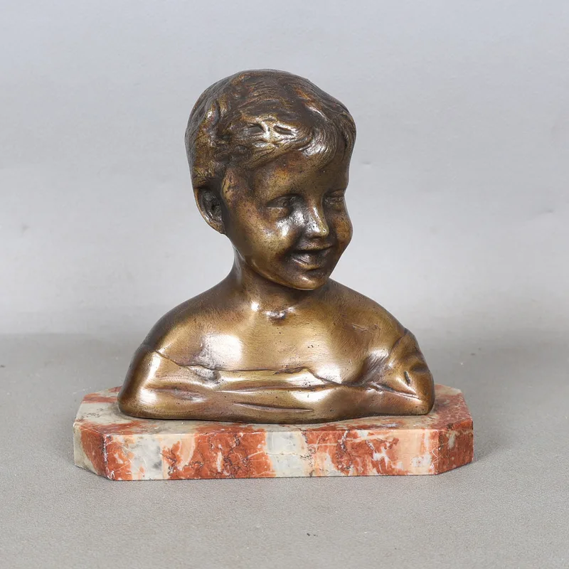 After Nino Sonriente, the Laughing Boy, Bronze Bust