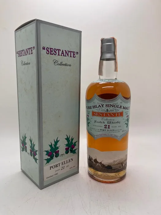 Port Ellen 1980 21 years old Sestante Collection - Silver Seal - b. 2001 - 70cl