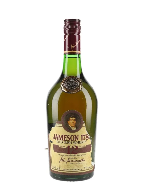 John Jameson 1780 Special Reserve 12 Year Old Irish Whiskey - 1980s