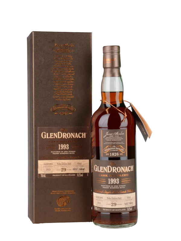 GlenDronach – 1993 Single Cask #6343 PX Butt 29 Year Old Single Malt Scotch Whisky