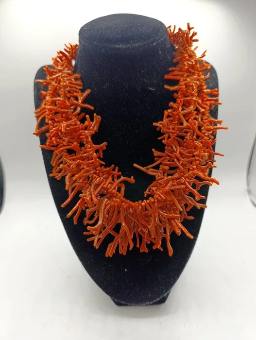 Coral - Sciacca Mediterranean Coral Necklace - Necklace