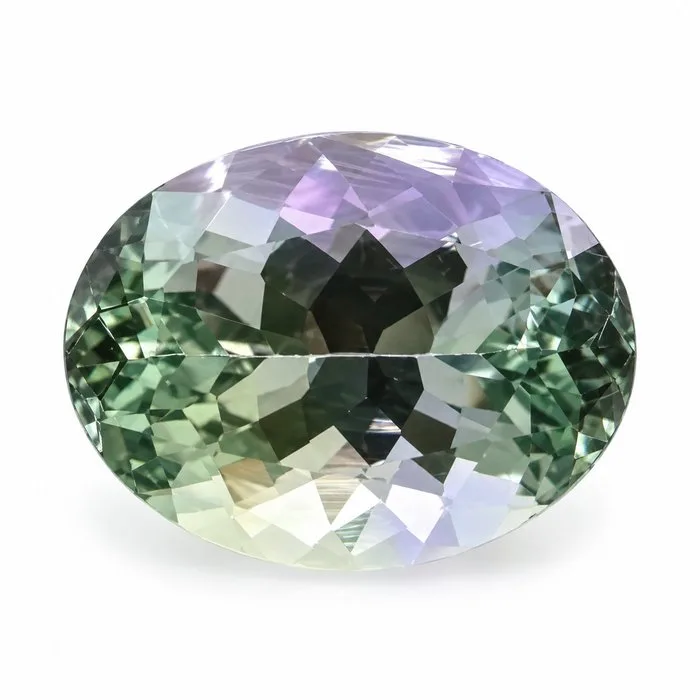 1 pcs Green, Violet, Bi-colour Tanzanite - 1.85 ct - International Colored Gemstone Association (ICA GemLab) - Rarest BI COLOR No Heat