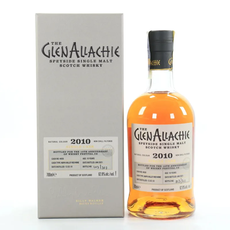 GlenAllachie – 10 Year Old 2010 Single Cask #4600 (Whisky Festival.CZ 10th Anniversary) (70cl, 62.8%)